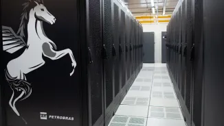 Fotografia do Supercomputador Pégaso da Petrobras.