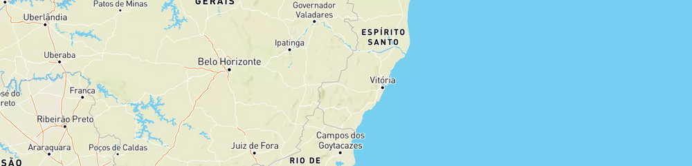 Mapa mostrando localização do terminal logístico de Vitória, da Petrobras.