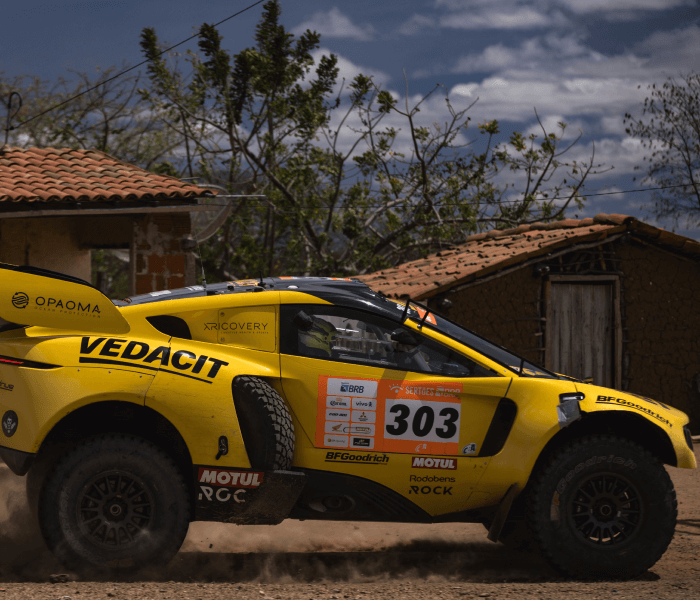 Woman with arms crossed wearing a T-shirt with the words 'Petrobras Team' stamped on it.