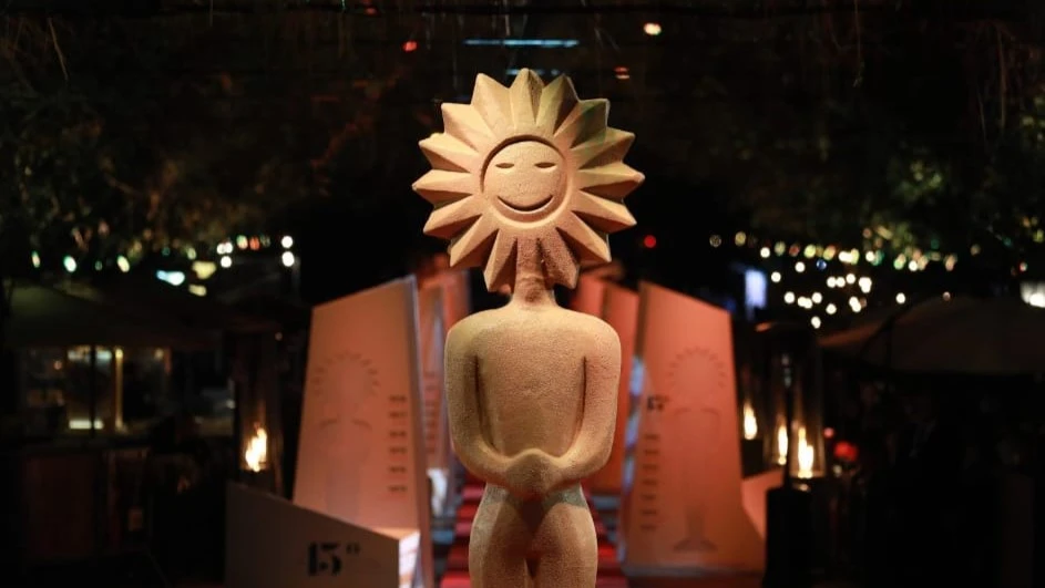 Kikito na entrada do Festival de Gramado.