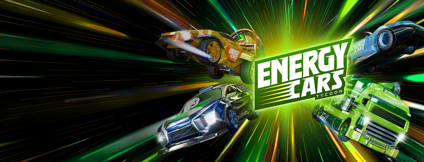 Banner com os carros do novo mapa Fornite Energy Cards