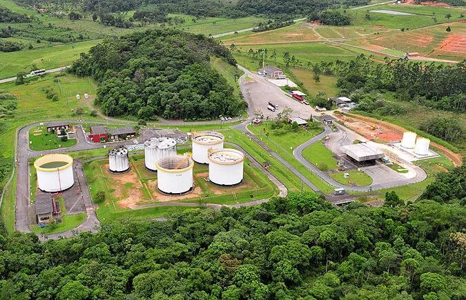 Picture of the Petrobras logistics terminal in Guaramirim.